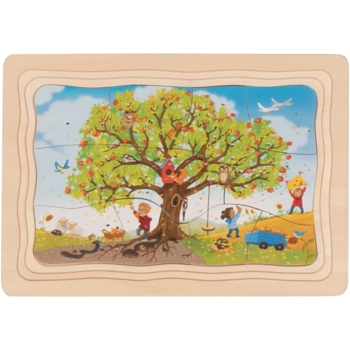 Schichtenpuzzle aus Holz, 47-teilig, Mein Apfelbaum