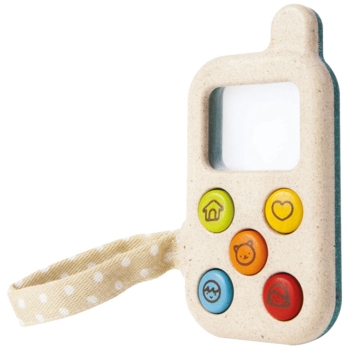 "Mein erstes Telefon" Kindertelefon aus recyceltem Kautschukholz