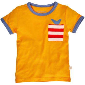 Kinder T-Shirt Bio-Baumwolle orange mit Tasche