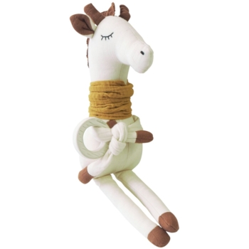 Baby Aktivspielzeug Giraffe aus Bio-Baumwolle mit vielen Funktionen