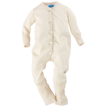 Baby Overall Wolle Seide natur