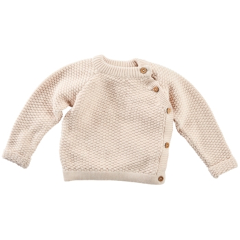 Baby Jacke Perl-Strick Bio-Baumwolle beige melange