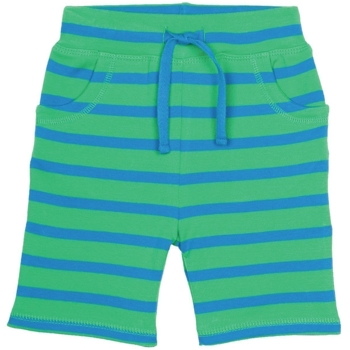 Baby und Kinder Bermuda grün-blue-geringelt