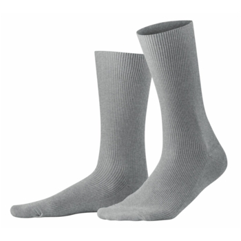 Damen und Herren Socken Bio-Baumwolle Bio-Schurwolle grau melange