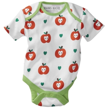 Baby Body Kurzarm Bio-Baumwolle Apfel