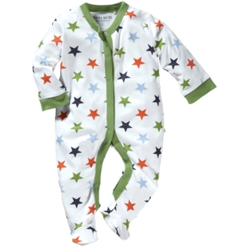 Baby Schlafanzug Bio-Baumwolle Stern Weiß