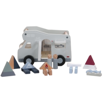 Camping Van mit Spielfiguren aus Holz, 24-teilig