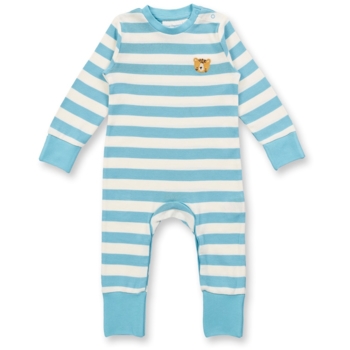 Baby und Kinder Schlafanzug mit Umschlagbündchen aqua