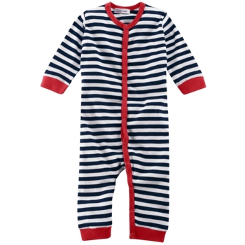 Baby und Kinder Schlafanzug Bio-Baumwolle blau-weiß gestreift