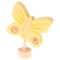 Gelber Schmetterling Steckfigur aus Lindenholz, bunt lasiert