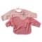 Lätzchen mit Ärmeln und Bindebändern Bio Baumwolle 2er Set rosa