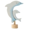 Delfine Steckfigur aus Lindenholz, bunt lasiert