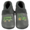 Baby und Kinder Hausschuhe Krabbelschuhe Ecopell Leder Traktor grau
