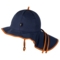 Baby und Kinder Sonnenschutz Mütze mit Bindebändern UV 50 indigo karamell