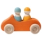 Großes Cabrio Spielzeugauto aus Lindenholz, orange lasiert