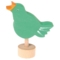 Singender Vogel Steckfigur aus Lindenholz, bunt lasiert