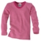 Kinder Unterhemd Langarm Wolle Seide pink-geringelt