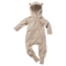 Baby Overall mit Kapuze Strick-Qualität Bio-Baumwolle beige melange