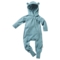 Baby Overall mit Kapuze Strick-Qualität Bio-Baumwolle blau 