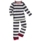Kinder Schlafanzug 2-teilig Bio-Baumwolle Blockstreifen Blau