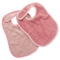 Lätzchen mit Klettverschluss Bio Baumwolle 2er Set rosa