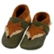 Baby und Kinder Hausschuhe Krabbelschuhe Ecopell Leder Fuchs olive